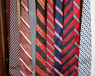 More men's vintage ties from the 50's, 60's, 70's, and 80's