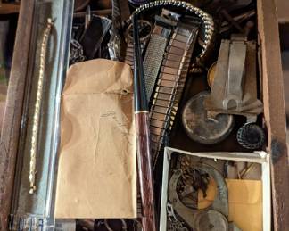 Inside some drawers of the Watchmaker's / Watch Repairman's cabinet (not sorted or inventoried!)