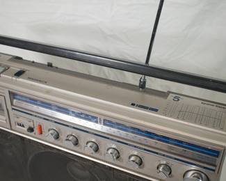 Another view of vintage Magnavox D8443 Boombox Power Player 5 Speaker 3 Amp System AM/FM 