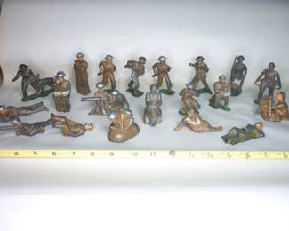 Lead Soldiers / Military (Manoil / Barclay) 1930s, 22 Army Soldiers