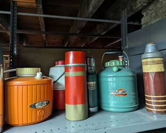 Camping thermoses and jugs