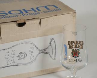 Box of 12 DinkelAcker Pilsner German beer glasses