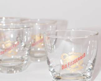 Closeup of Old Fitzgerald Kentucky Bourbon Whiskey glasses