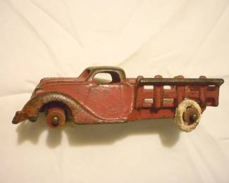 Hubley 1920s-1930s Cast Iron Stake Bed Truck, “2217” stamped on bottom