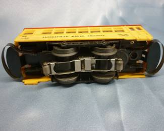 Underside of Lionel Trains Lionelville Rapid Transit Trolley No. 60, Post-War 1955-56