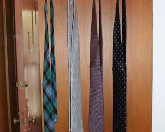 And still more ties from large collection - various widths, patterns, colors!