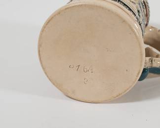 Base of antique German stoneware beer stein