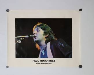 Paul McCartney Wings American Tour color poster