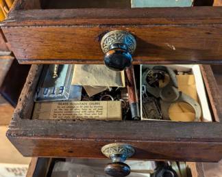 Inside some drawers of the Watchmaker's / Watch Repairman's cabinet (not sorted or inventoried!)