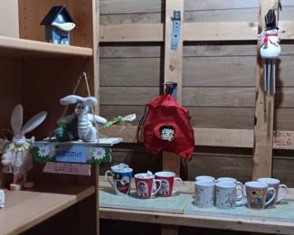 Easter and spring items - indoors & outdoors, decorations, trinkets, dishware, and more! Come see the St. Patrick's Day decor, too! 