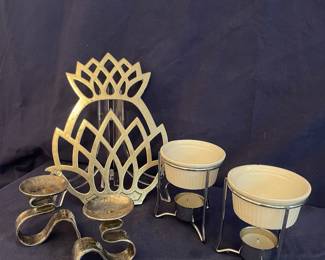 Leonard tribute, silver plate candlesticks 