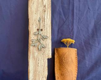 Driftwood & ceramic wall hangings 
