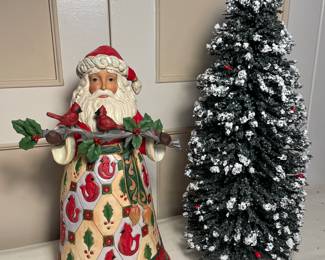 Cardinals w/ Santa & on tree 