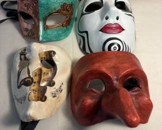 Casanova Decorative Masks Set Of 3, Cirque Du Soleil Mask