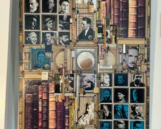 Roderick Slater Masters With Words Acrylic Paint And Collage Art Piece