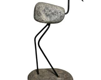 Rock bird sculpture 