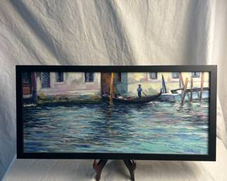 Charlie Allen, Gondolas, Venice, Signed Original