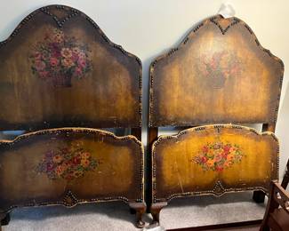 2 Antique twin bed frames