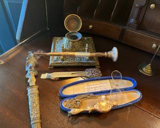 Ink Well and Ladies glasses