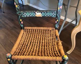 Hand Painted rope chair