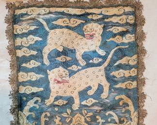Early Asian leopard textile