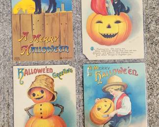 vintage Halloween postcards