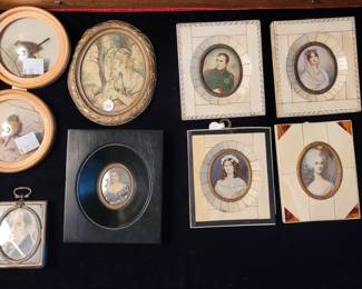 Nice selection of miniature portraits by listed artists.