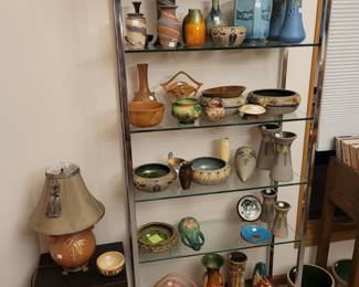 Art pottery including Roseville, Weller, Niloak, etc...