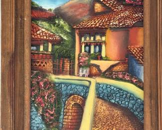 Authentic Made in Mexico Framed (textured) artwork.  Other pieces available as well.