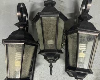 3 Patio Outdoor Light Fixtures.