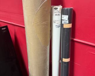 New photography paper rolls.  Black, White and Brown.  
