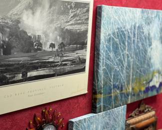 Art pieces all over the walls!