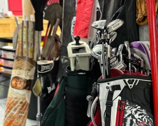 Golf Clubs, bags and other sporting items
