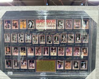Must-have for classic NBA Fans!  Top 50 Players large framed with signatures engraved.
