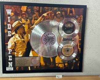 Official Jason Aldean RIAA-certified Multi-platinum plaque.