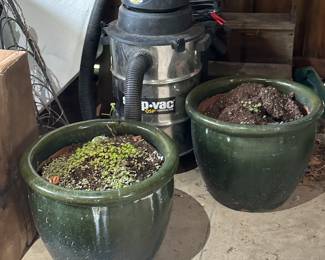 flower pots and vac