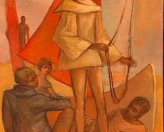 Palmer Schoppe mid century oil paintimg.