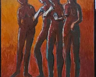 Japanese artist Seichi Kiyohara 30 x 40 oil on canvas.