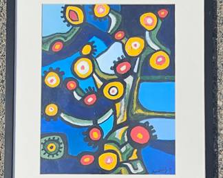 Mexican artist, illegibly signed. 18 x 14 oil on paper.