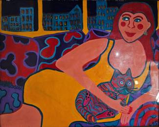 Barbara Hendrickson large oil on canvas. 