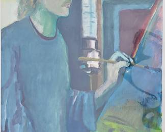 Don Bracken self portrait. 36 x 24 watercolor.