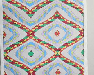 James Nunes 30 x 22 Op Art gouache.