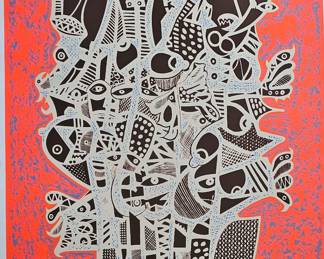 Nathaniel Bustion 24 x 18 serigraph.