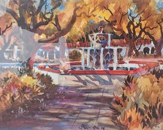 Don O'Neil 22 x 30 watercolor. 
Mission San Diego.