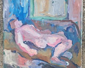 Eric Fiazi 18 x 18 oil on canvas.