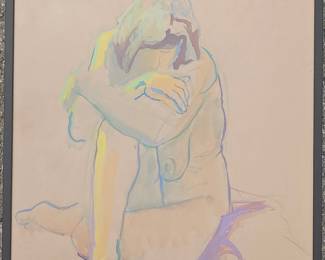 Joan Strauss Carl large figural gouache. There is a nice group of these.