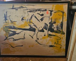 Large lithograph pencil signed. M. E. Brown.