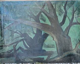 Trew Hocher 24 x 30 oil on canvas 1940s.