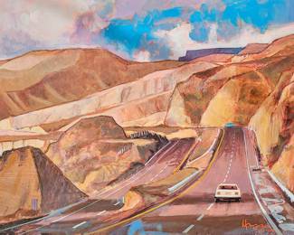 32 x 40 oul on panel signed "Morgan"