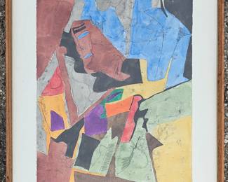 Leonard Edmondson 21 x 15 mid century watercolor.